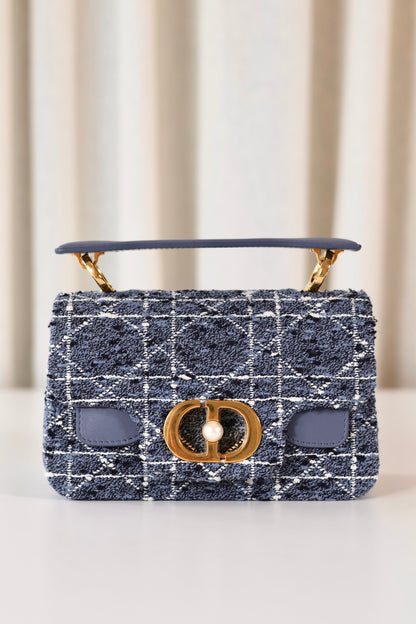 Dior Tweed Cannage Blue