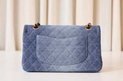 Chanel classic double flap bag denim