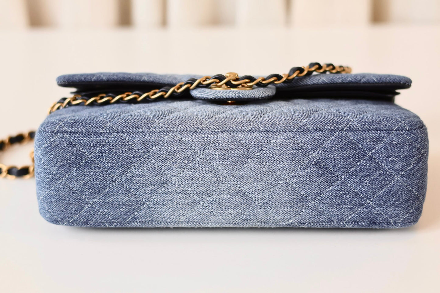 Chanel classic double flap bag denim