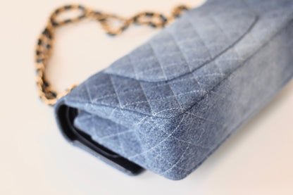 Chanel classic double flap bag denim
