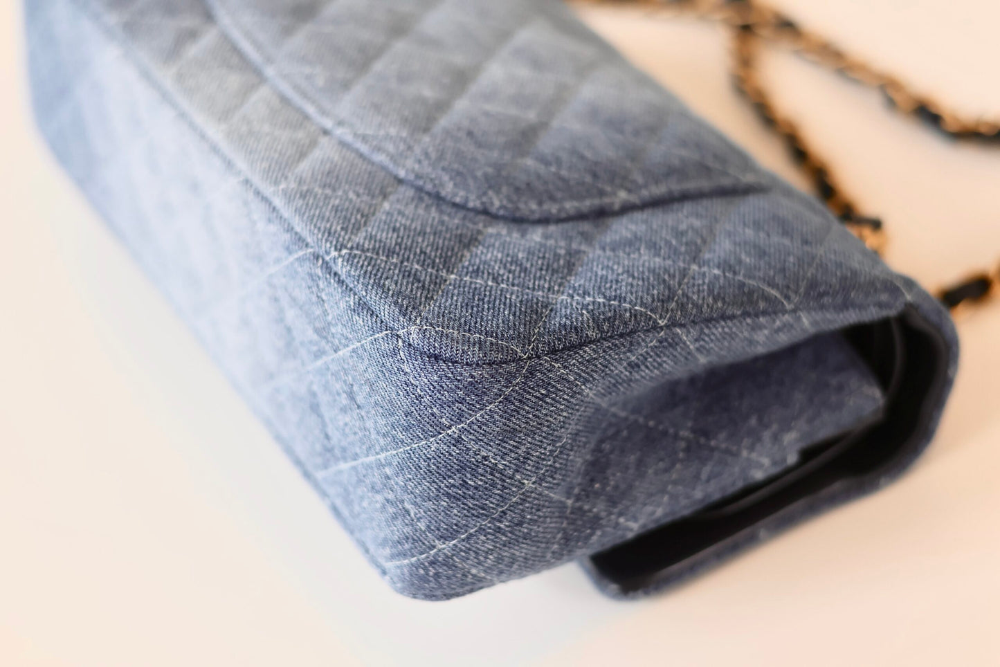 Chanel classic double flap bag denim