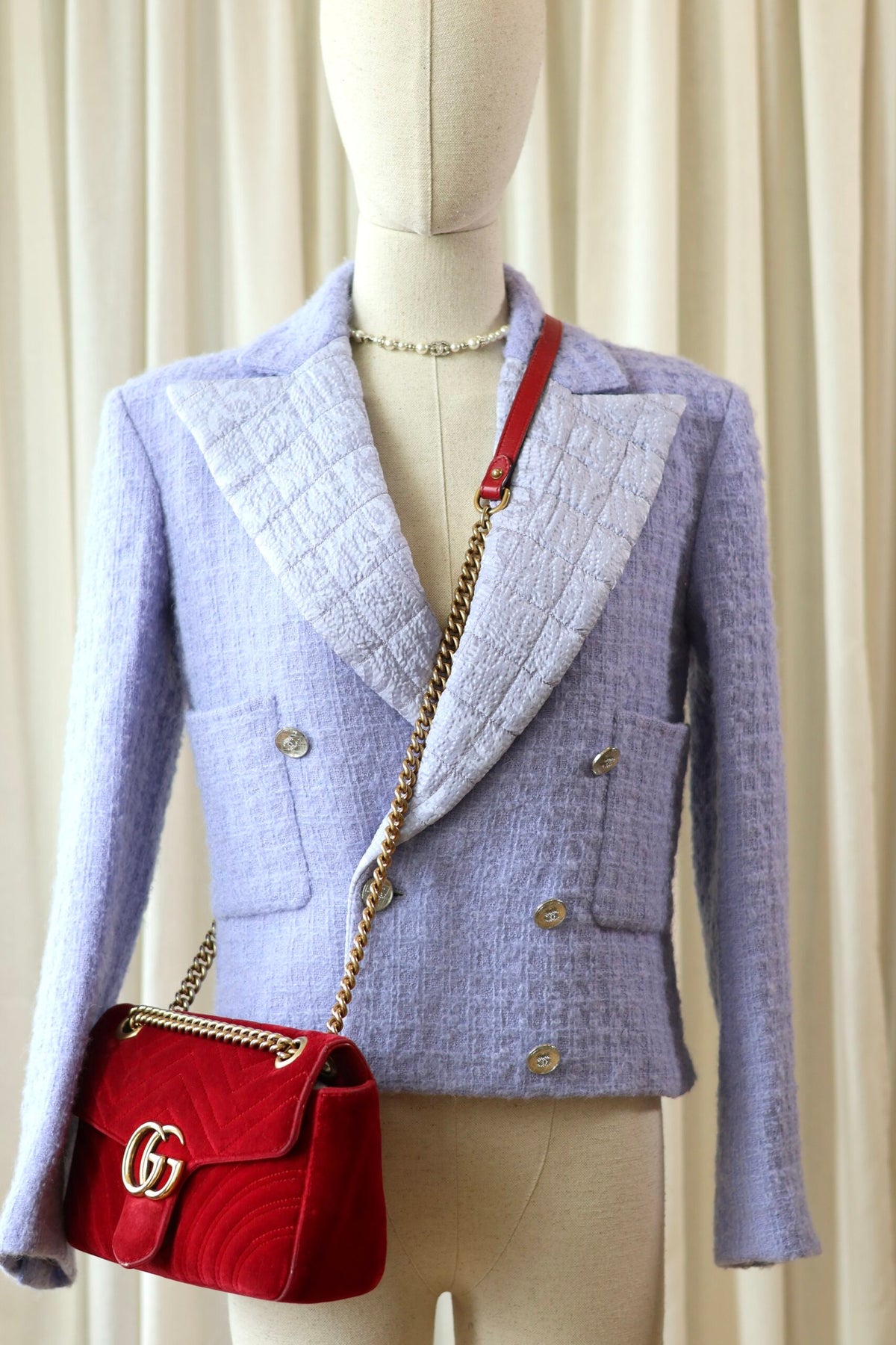 Gucci Marmont red velvet