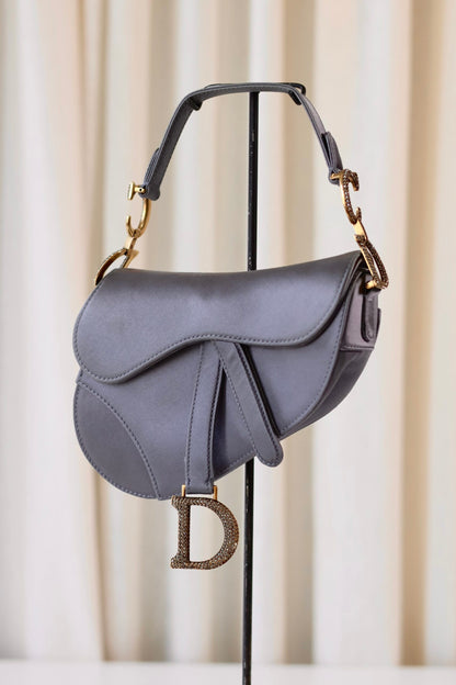 Dior mini saddle bag grey