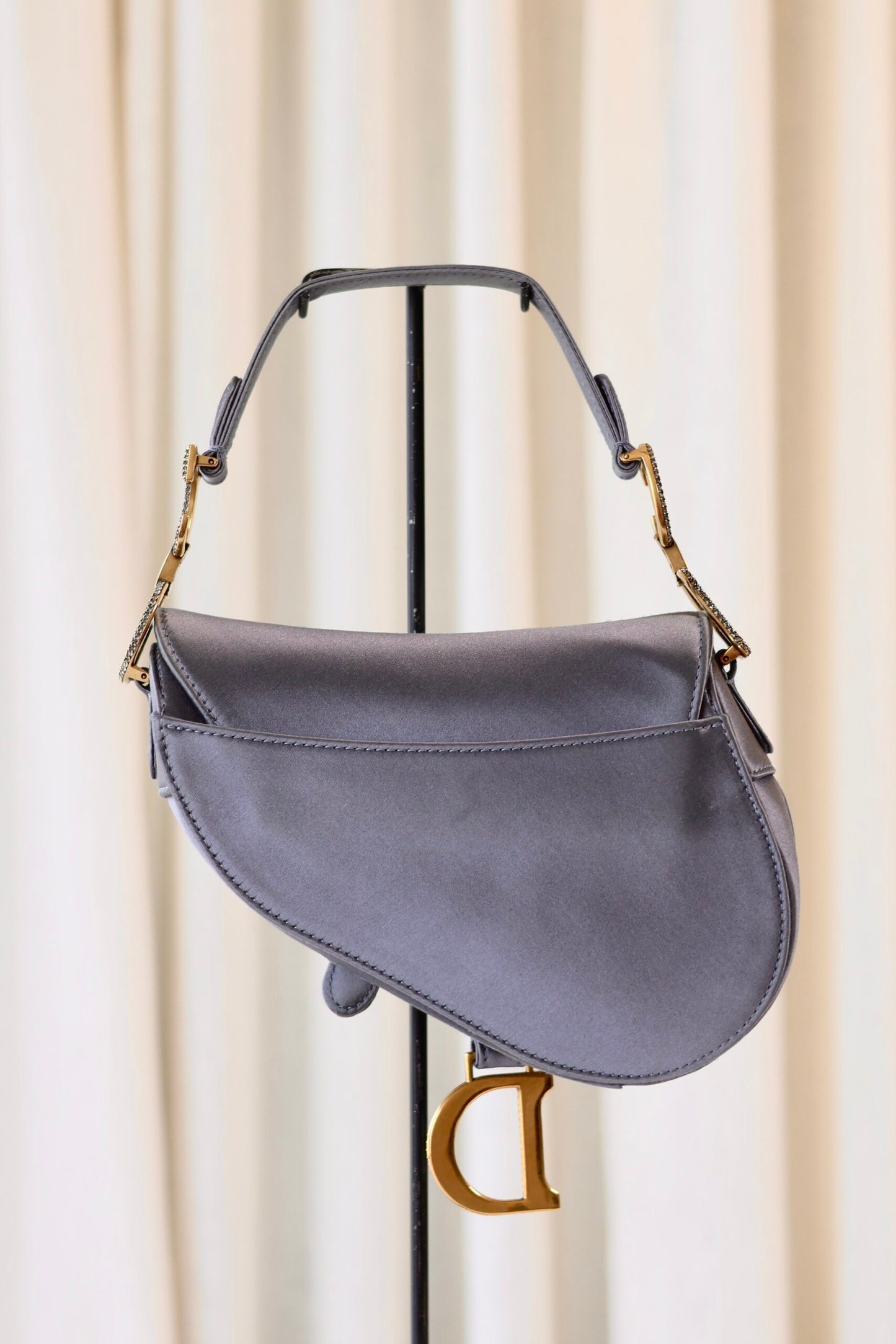 Dior mini saddle bag grey