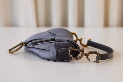Dior mini saddle bag grey