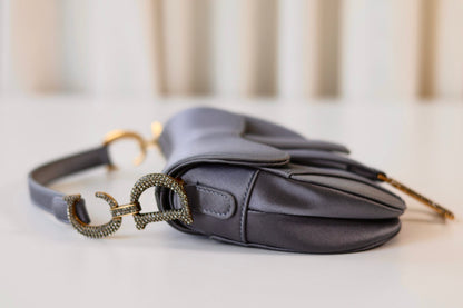 Dior mini saddle bag grey