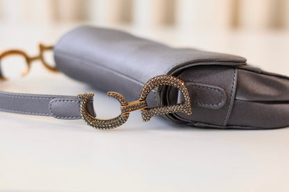 Dior mini saddle bag grey