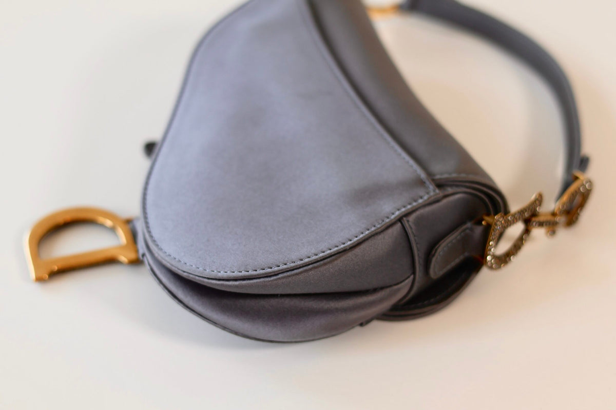 Dior mini saddle bag grey