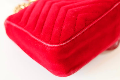 Gucci Marmont red velvet