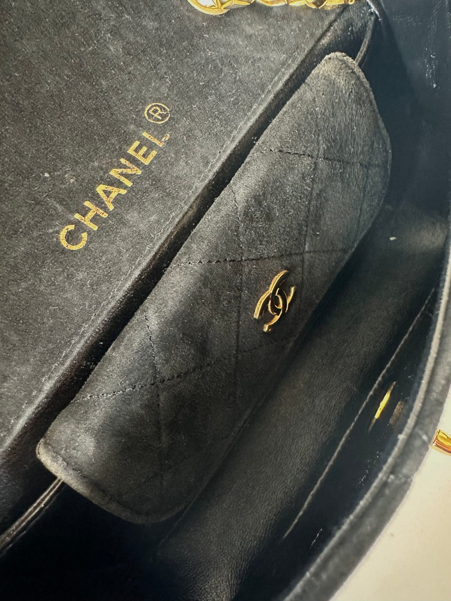 Chanel suede full flap + wallet