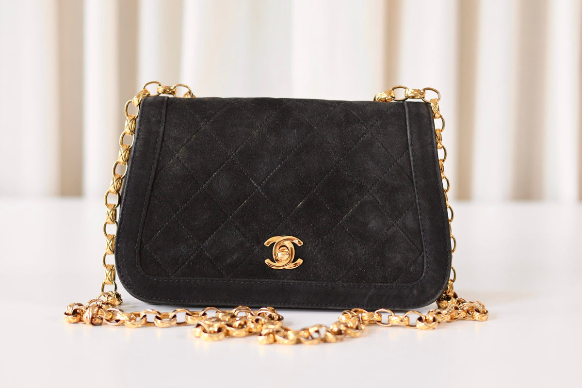 Chanel suede full flap + wallet