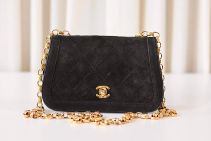 Chanel suede full flap + wallet