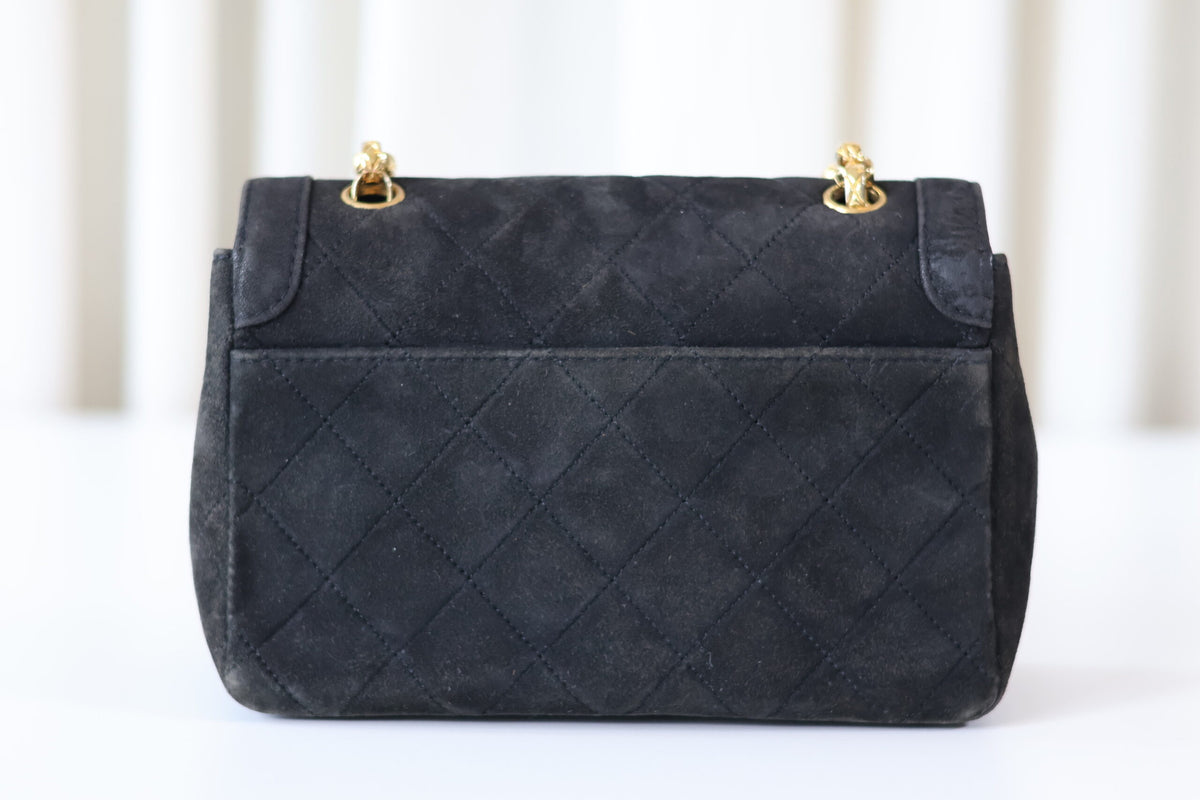 Chanel suede full flap + wallet