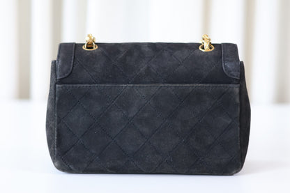 Chanel suede full flap + wallet
