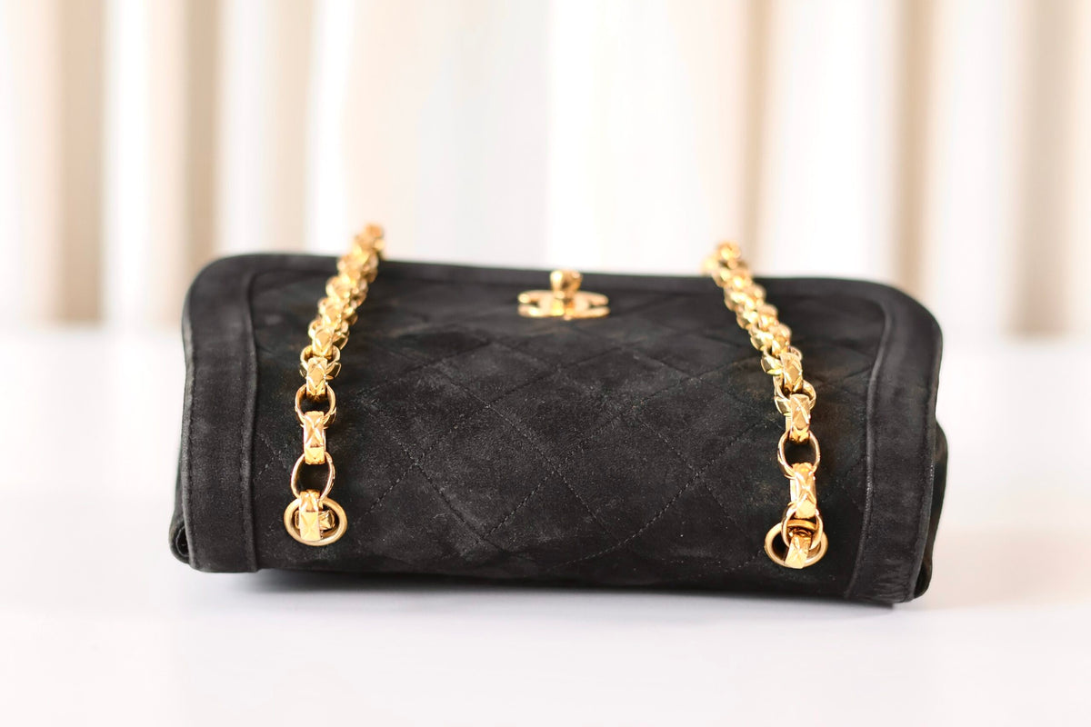 Chanel suede full flap + wallet