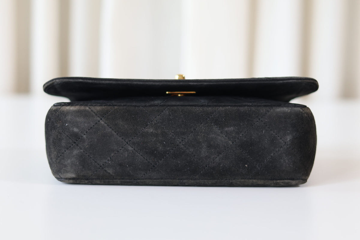 Chanel suede full flap + wallet