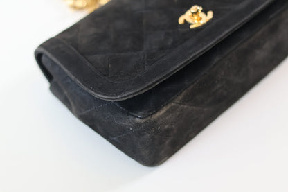 Chanel suede full flap + wallet