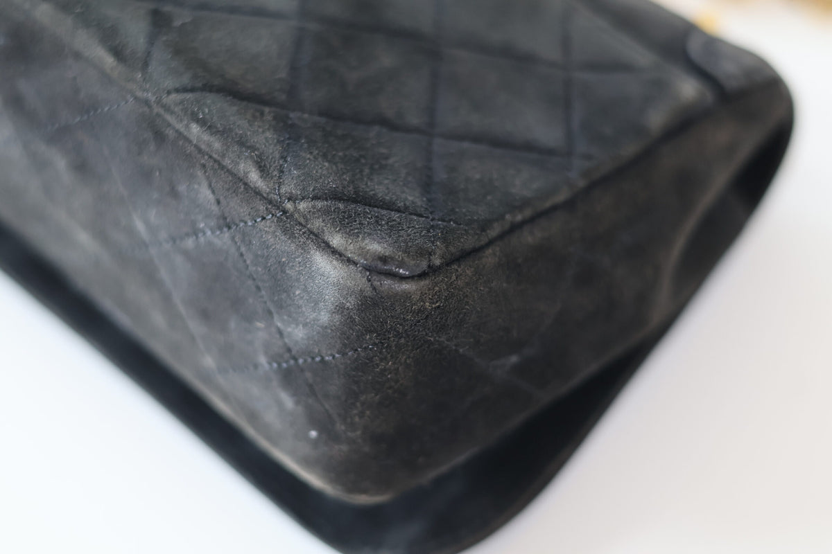Chanel suede full flap + wallet