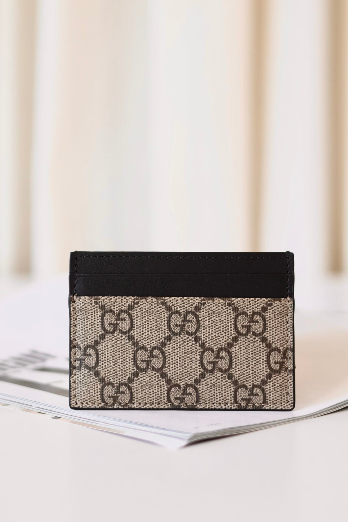 Gucci monogram card holder