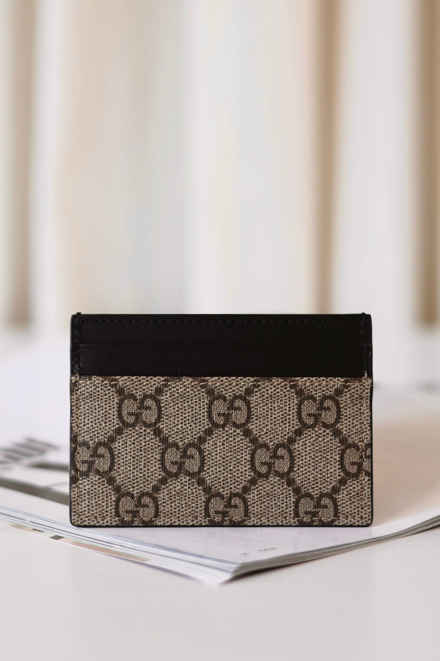 Gucci monogram card holder