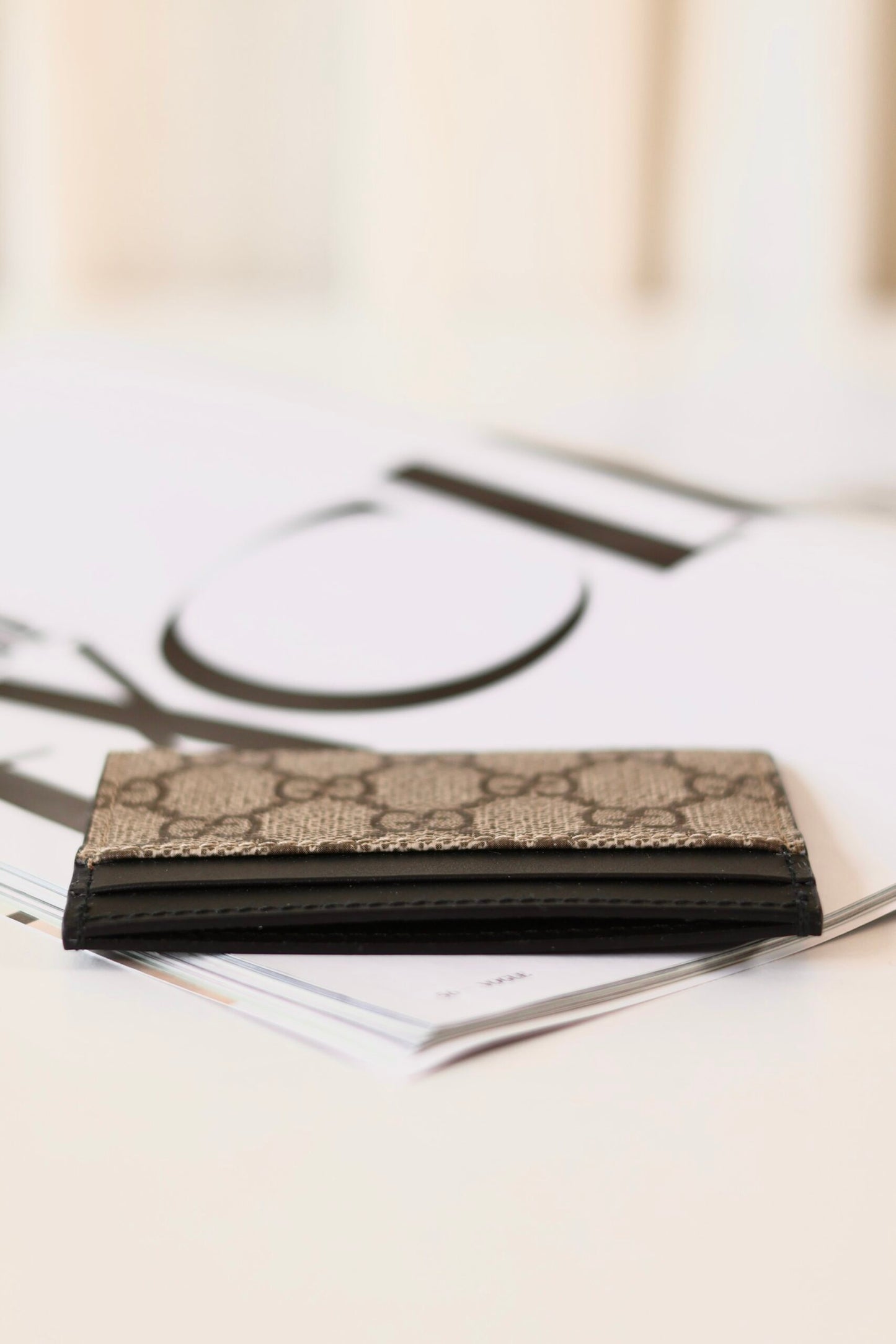 Gucci monogram card holder