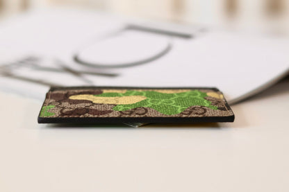 Gucci camouflage monogram card holder