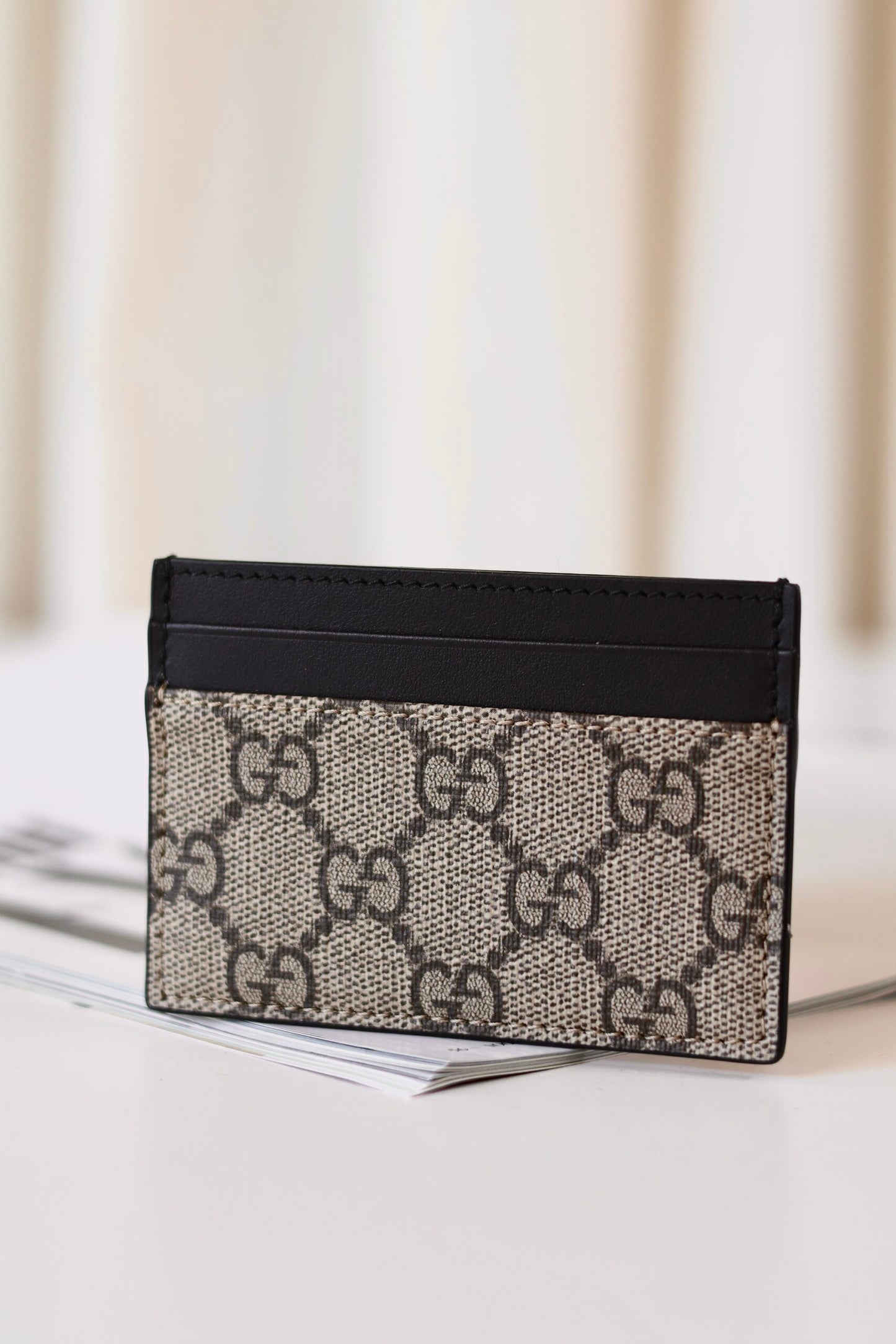 Gucci monogram card holder