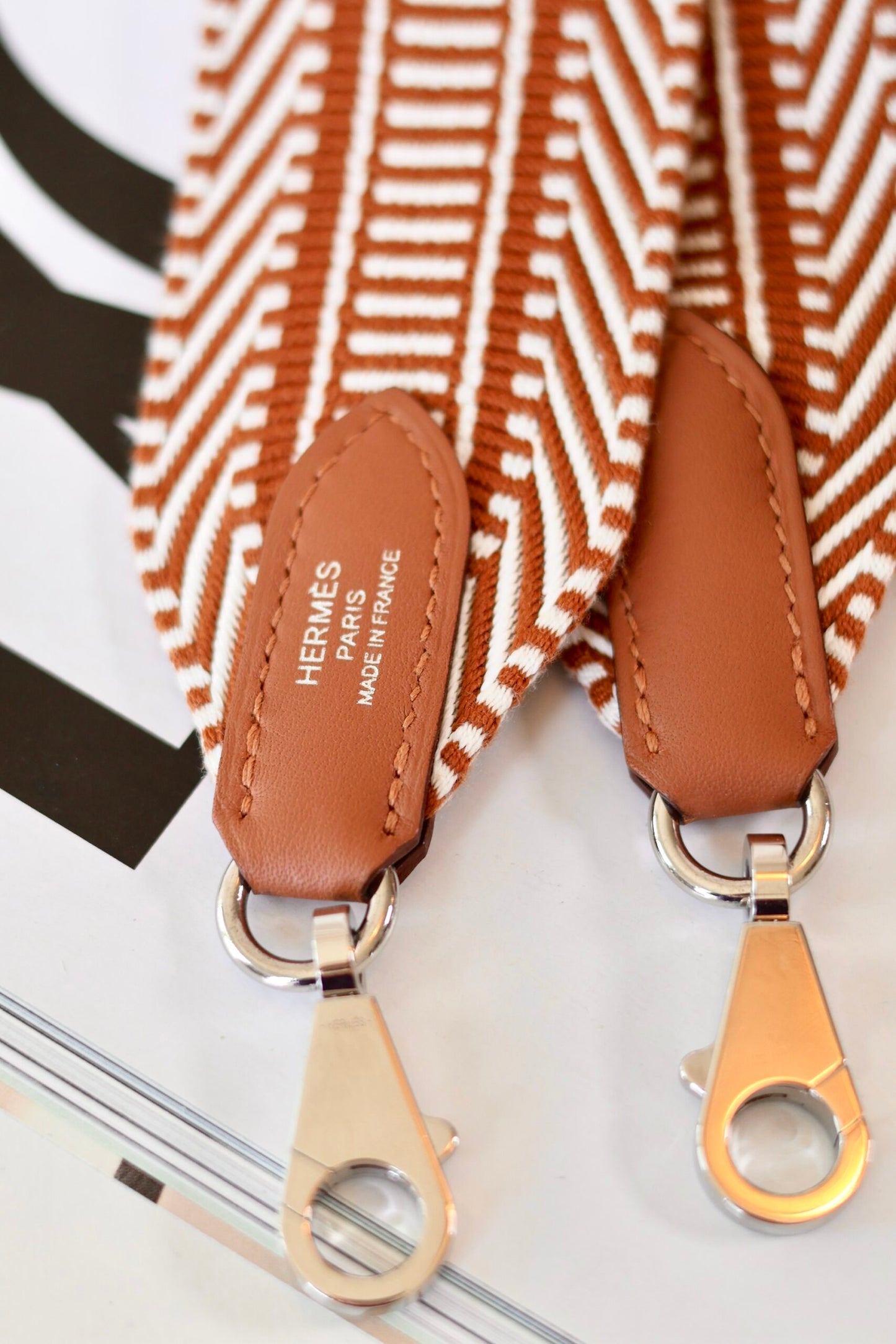 Hermes bag strap Gold