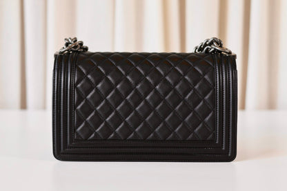 Chanel boy bag medium black