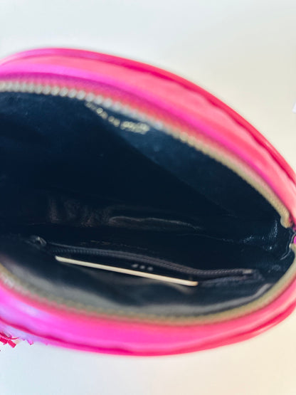 Chanel pink satin crossbody