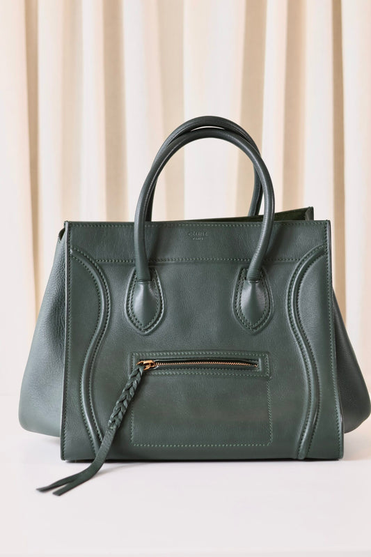 Celine Luggage Phantom green