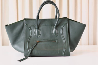 Celine Luggage Phantom green