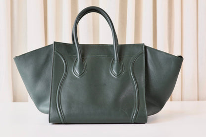 Celine Luggage Phantom green