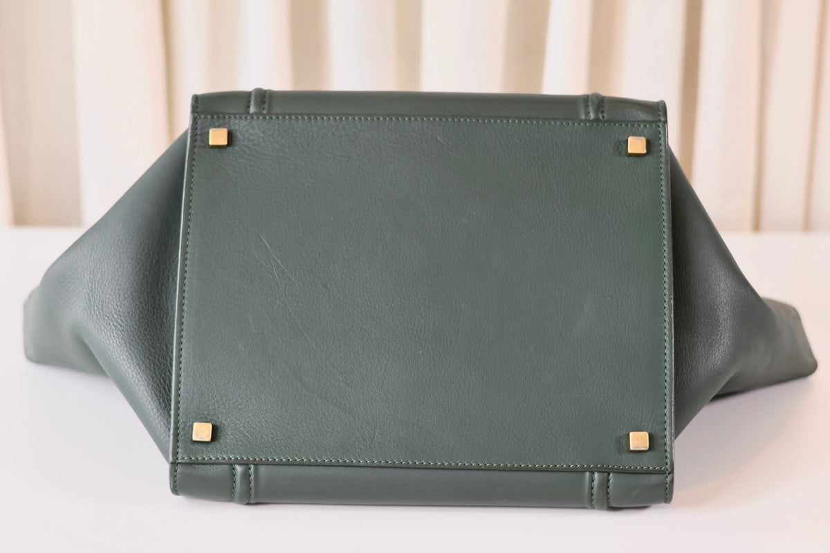 Celine Luggage Phantom green