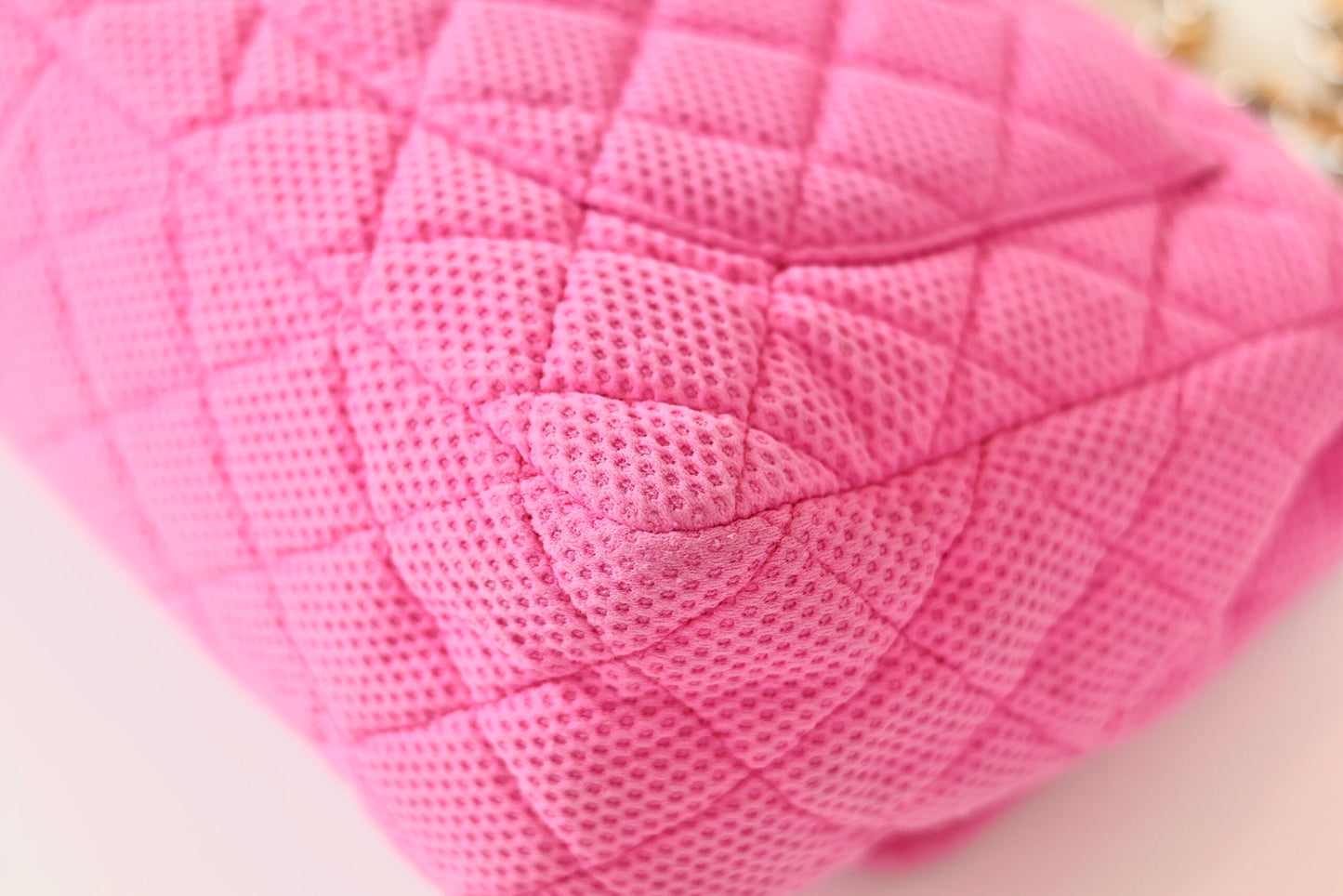 Chanel pink single flap bag Sport Collection
