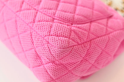 Chanel pink single flap bag Sport Collection