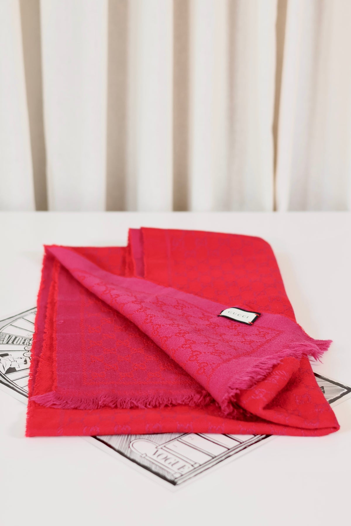 Gucci GG Scarf Red - Pink