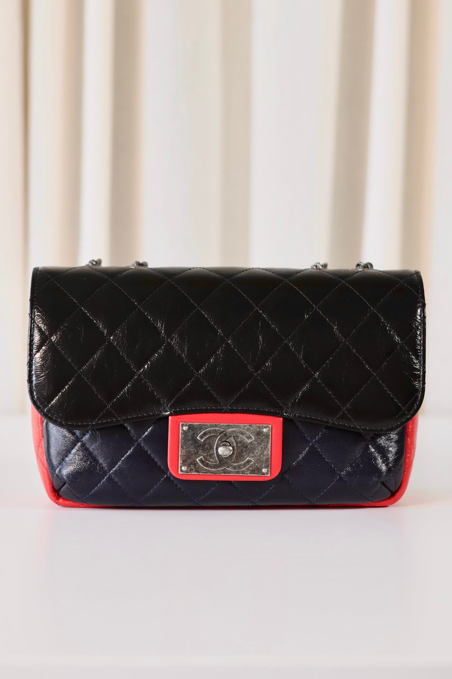 Chanel single flap bag Tricolor