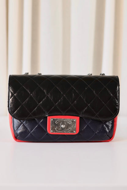 Chanel single flap bag Tricolor