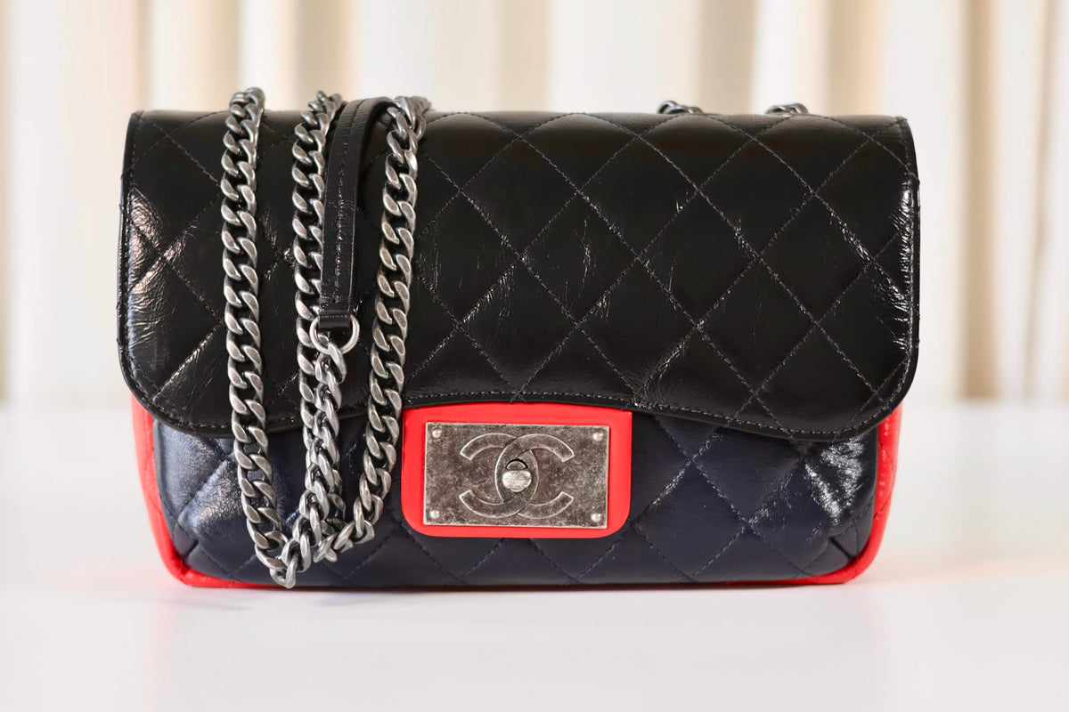 Chanel single flap bag Tricolor