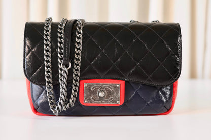 Chanel single flap bag Tricolor