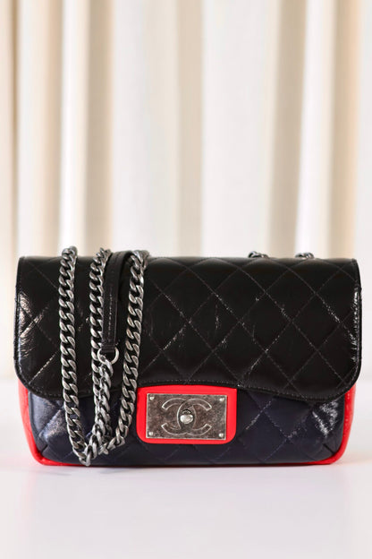 Chanel single flap bag Tricolor