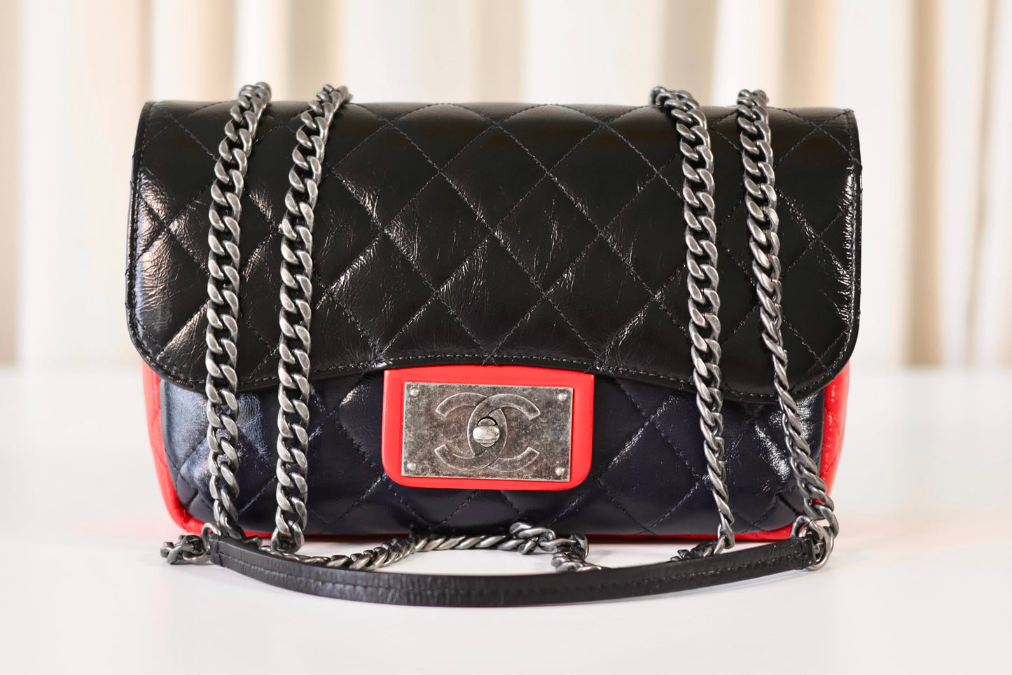 Chanel single flap bag Tricolor