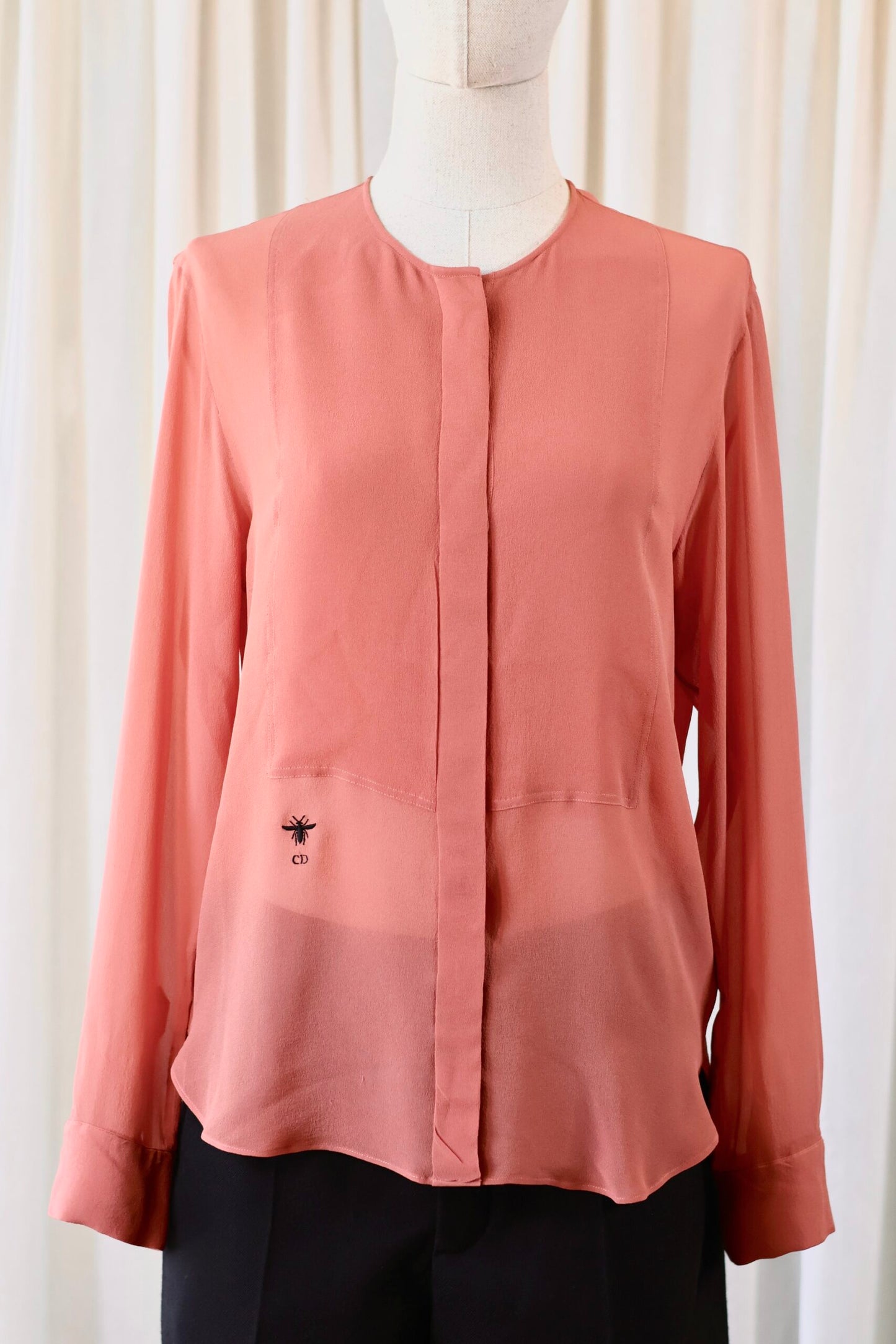 Christian Dior silk blouse pink