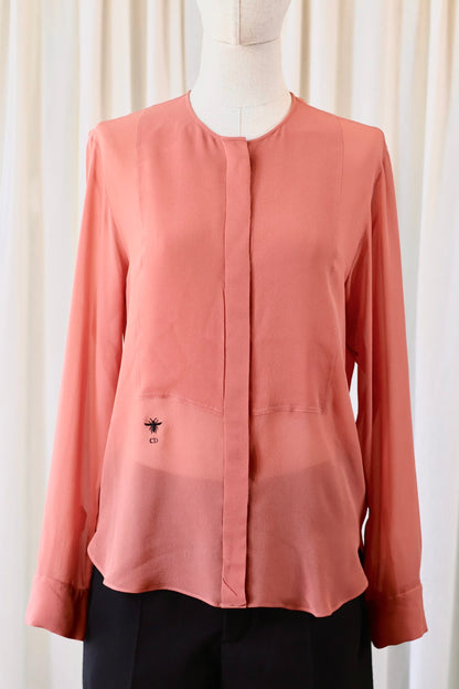 Christian Dior silk blouse pink
