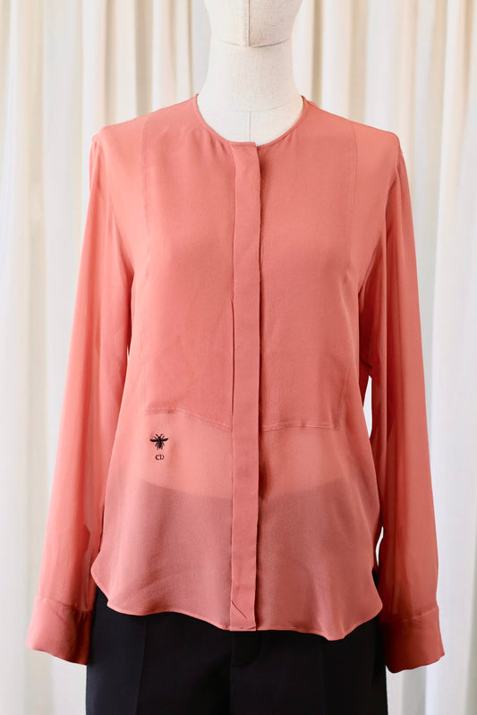 Christian Dior silk blouse pink