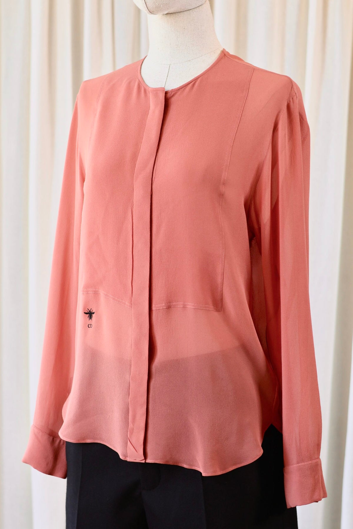 Christian Dior silk blouse pink
