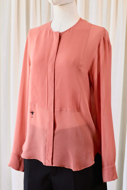 Christian Dior silk blouse pink