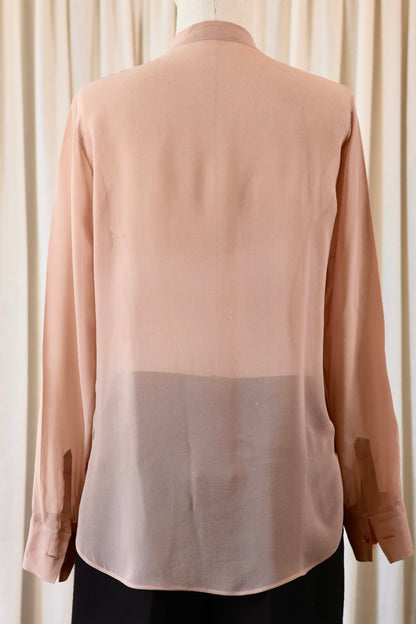 Christian Dior silk blouse nude
