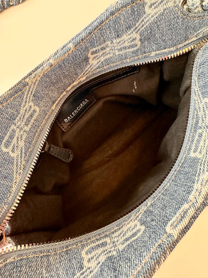 Balenciaga neo cagole denim city bag